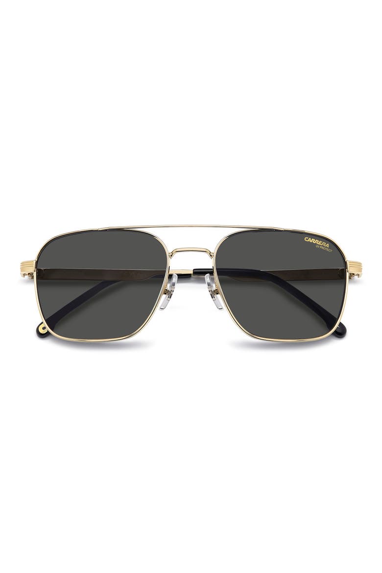 57mm Gradient Oversize Aviator Sunglasses, Alternate, color, GOLD/ GREY