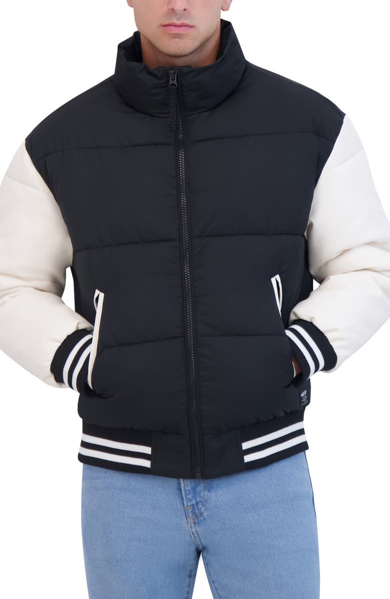 Hudson Jeans Varsity Puffer Jacket, Main, color,