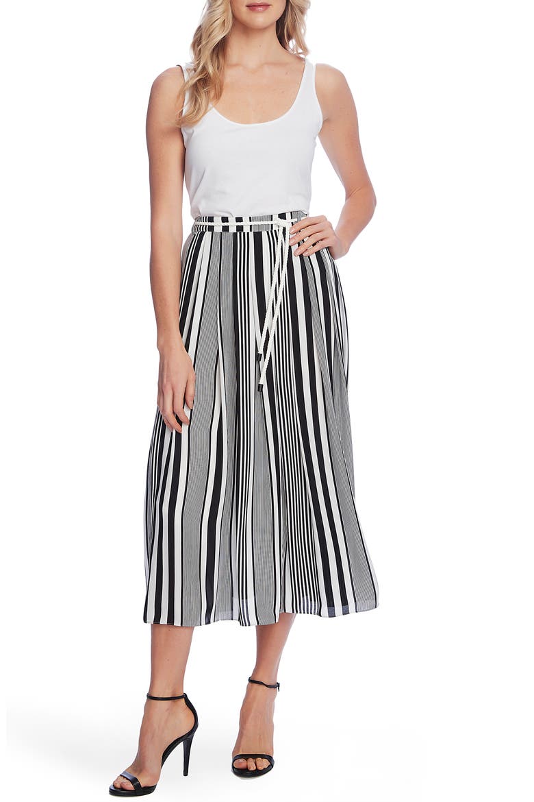 Variegated Stripe Rope Midi Skirt, Alternate, color, RICH BLACK