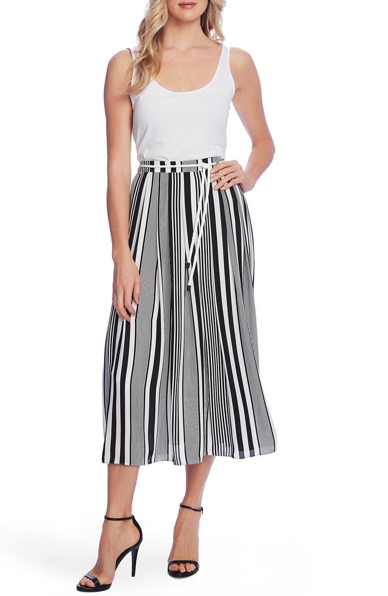 Vince Camuto Variegated Stripe Rope Midi Skirt, Alternate, color, 