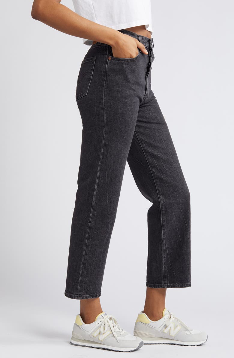 Levi's<sup>®</sup> Ribcage Acid Wash High Waist Ankle Straight Leg Jeans, Alternate, color,