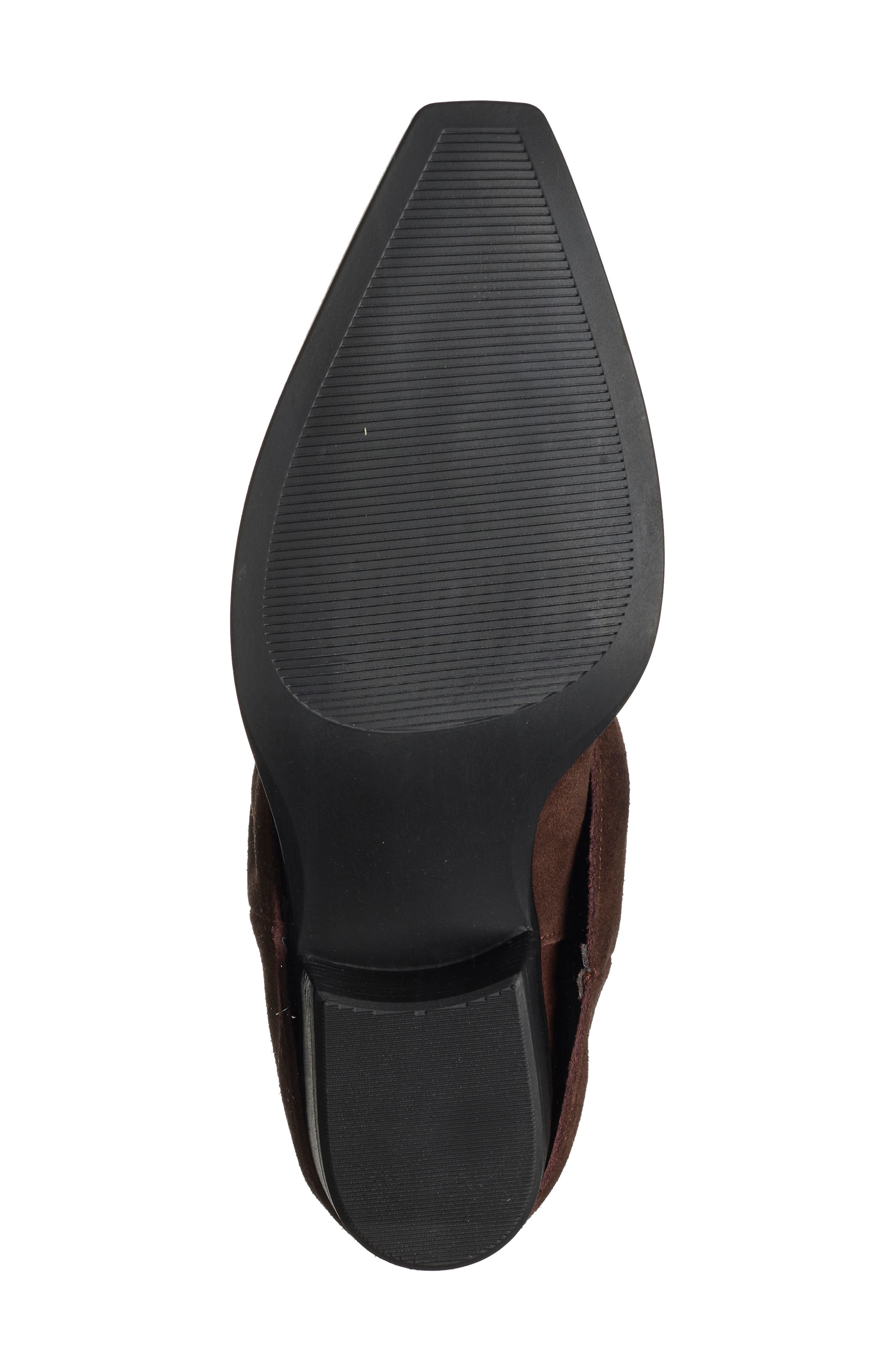 Veina Leather Bootie, Alternate, color, BROWN SUEDE