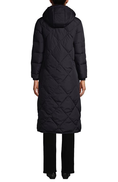 Lands' End Featherfree Insulated Diamond Quilted Maxi Coat In Animal Print