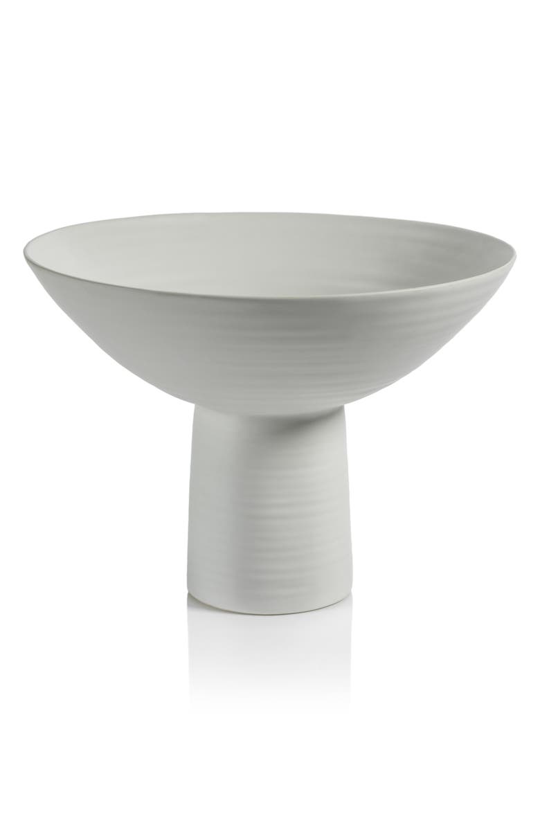 Zodax Nurana Funnel Ceramic Bowl, Main, color, White