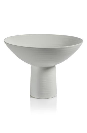 Zodax Nurana Funnel Ceramic Bowl In White