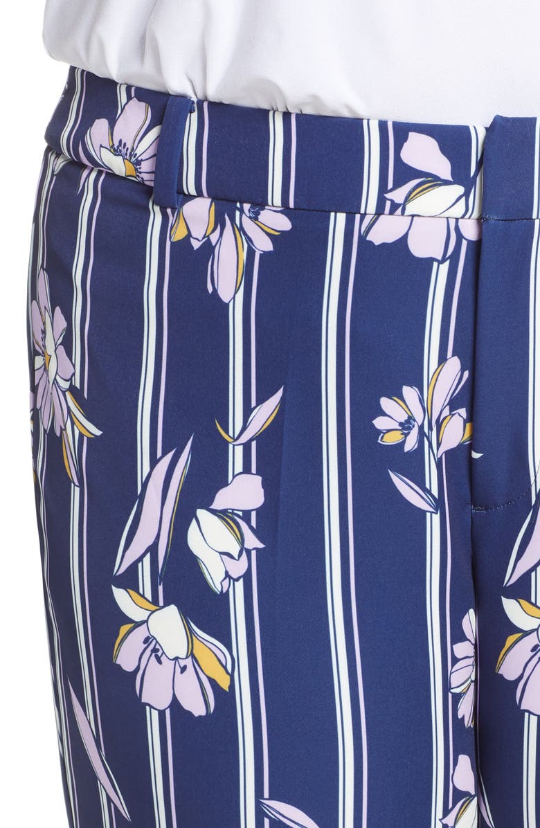 ELOQUII Floral Wide Leg Trousers, Alternate, color,