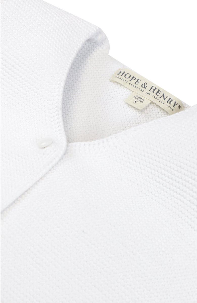 Hope & Henry Baby Girls' Ruffle Sleeve Sweater Vest, Infant, Alternate, color, White