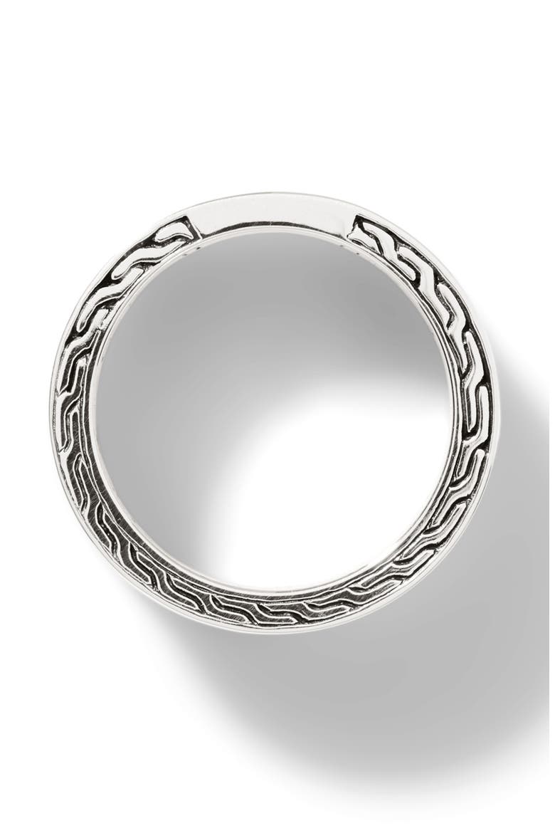 Carved Chain Palu Band Ring, Silver, Gold, Alternate, color, SILVER/ GOLD