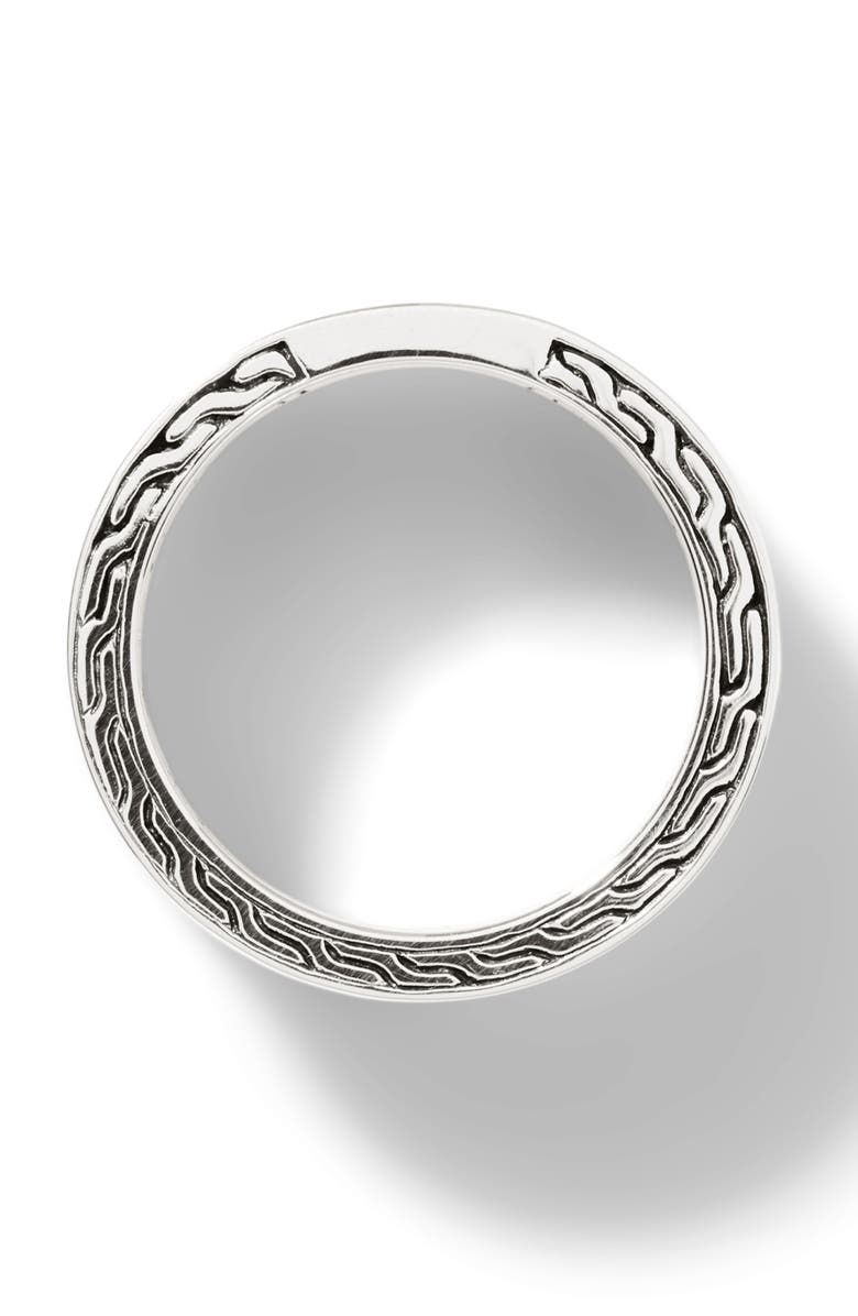 John Hardy Carved Chain Palu Band Ring, Silver, Gold, Alternate, color, Silver/ Gold