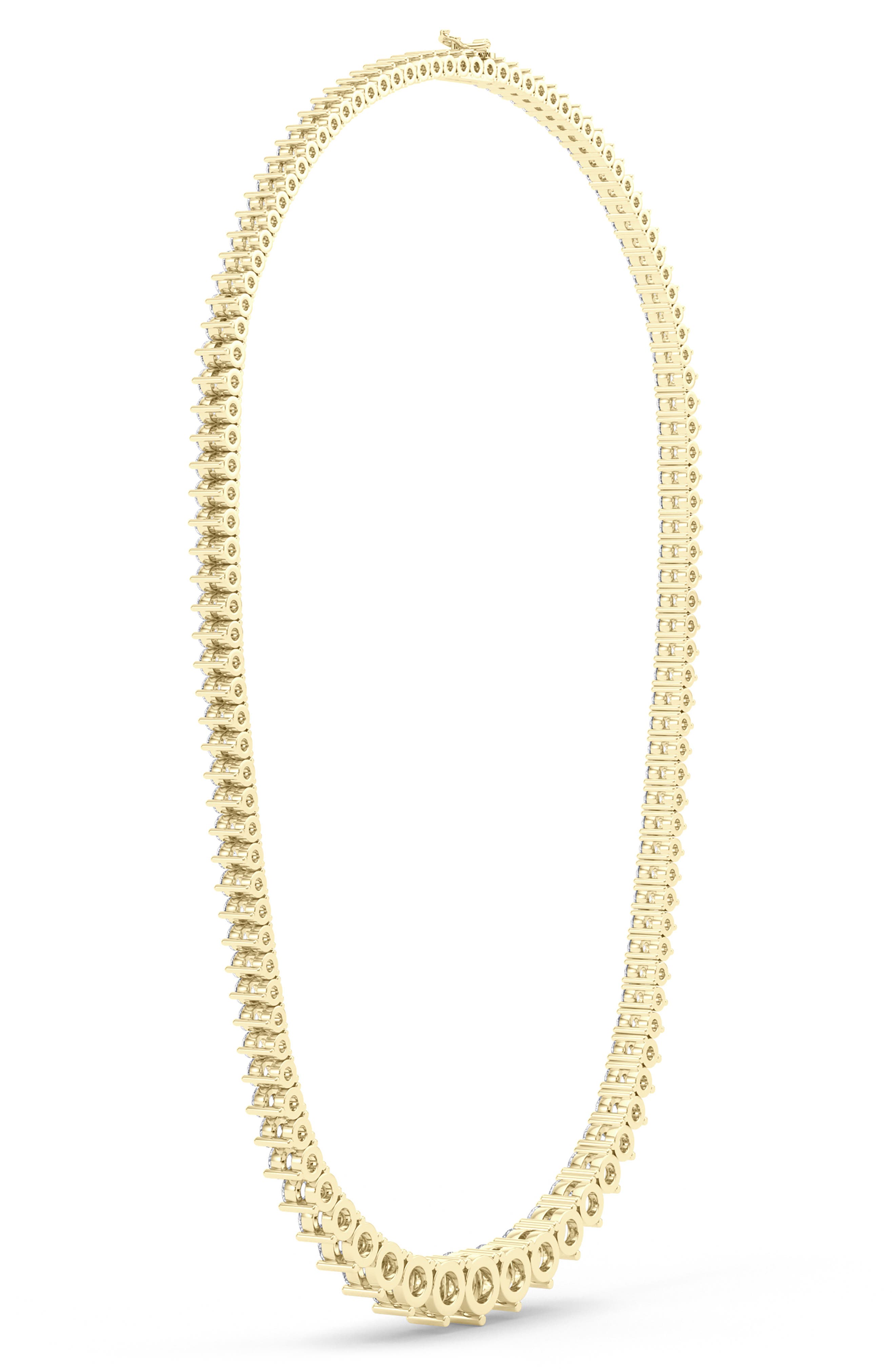 HauteCarat Graduated Lab Grown Diamond Tennis Necklace (Women) | Nordstrom
