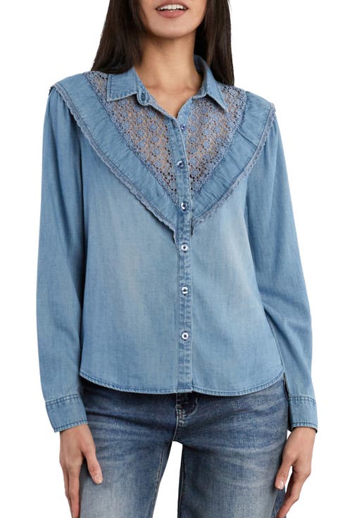 Regent Ruffle Lace Detail Shirt