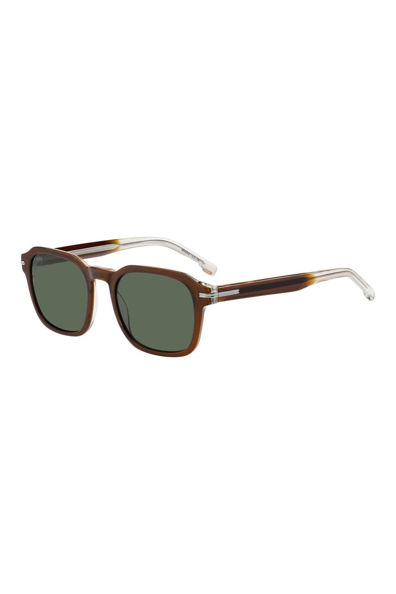 51mm Square Sunglasses, Alternate, color, BROWN