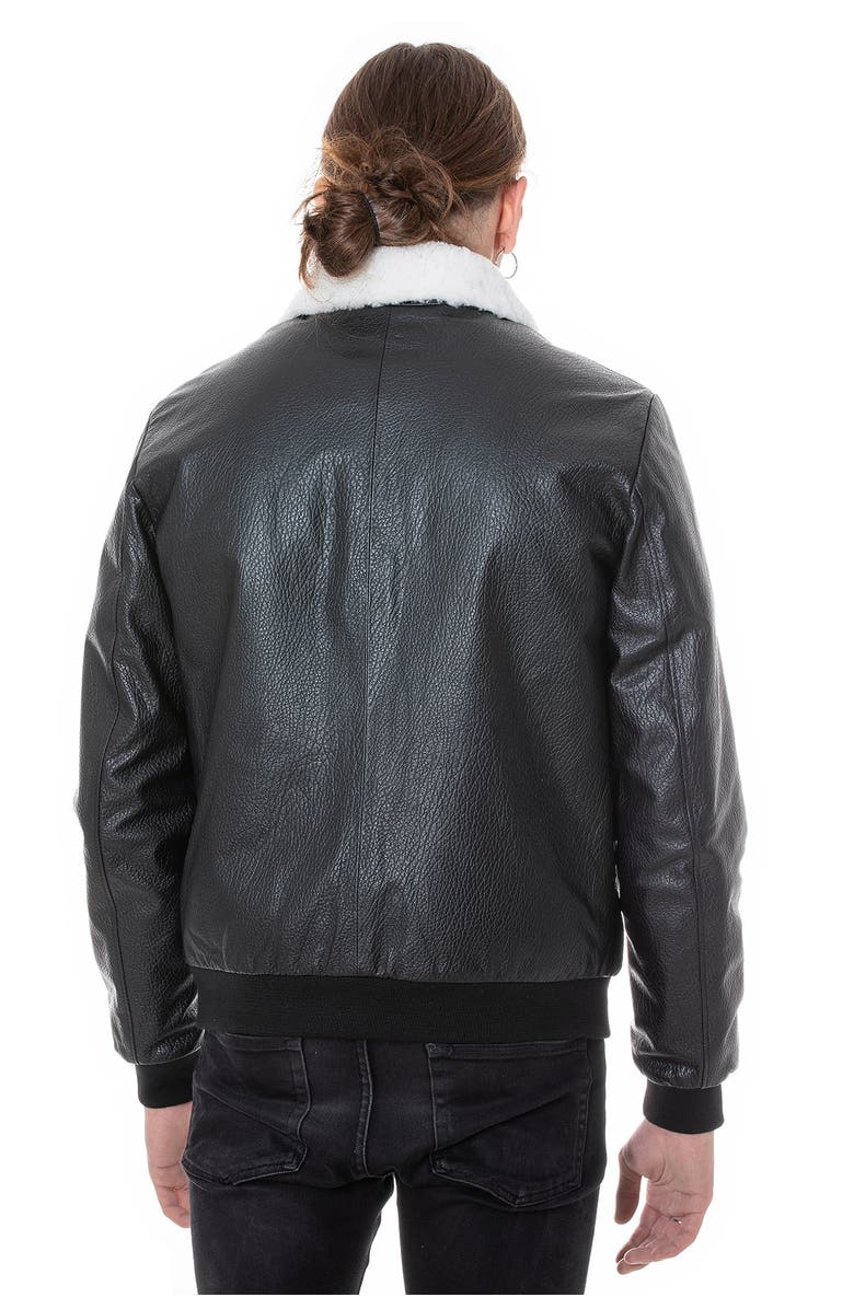 Furniq UK Winston Sheepskin Jacket, Alternate, color, Black