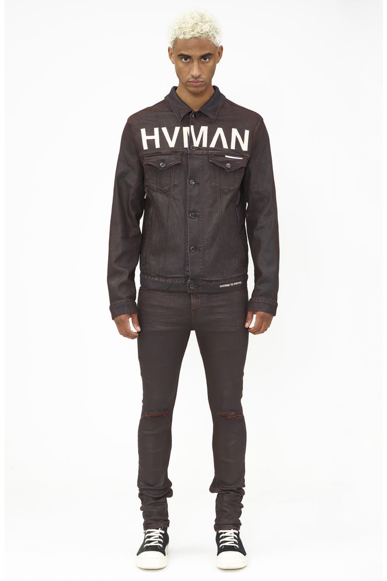 HVMAN MK1 Overspray Logo Denim Jacket (Men) | Nordstromrack