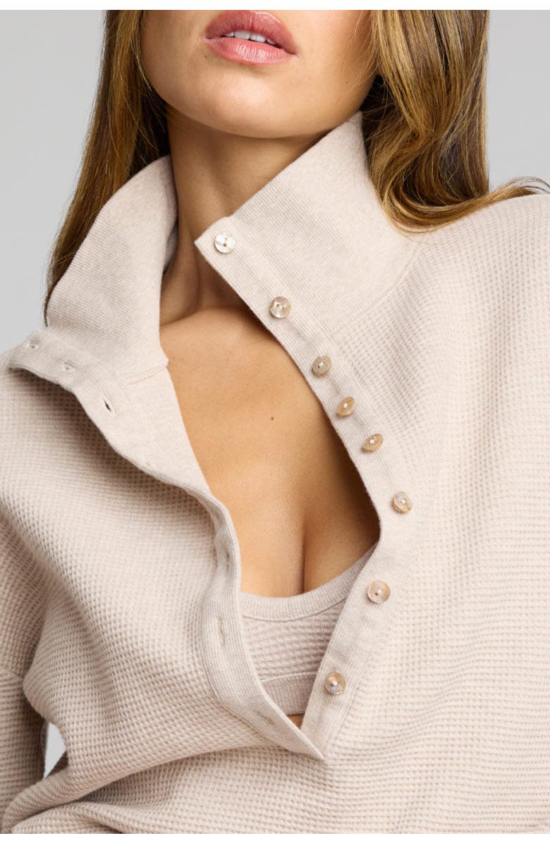 Negative Underwear Waffle Knit Pullover, Alternate, color, Sand