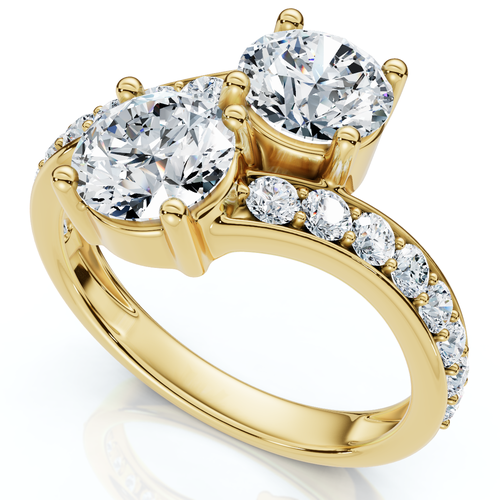 Bliss Diamond 2.40ct Forever Us 2-stone Diamond Ring 14k Gold Lab Grown Ef/vs In Gold
