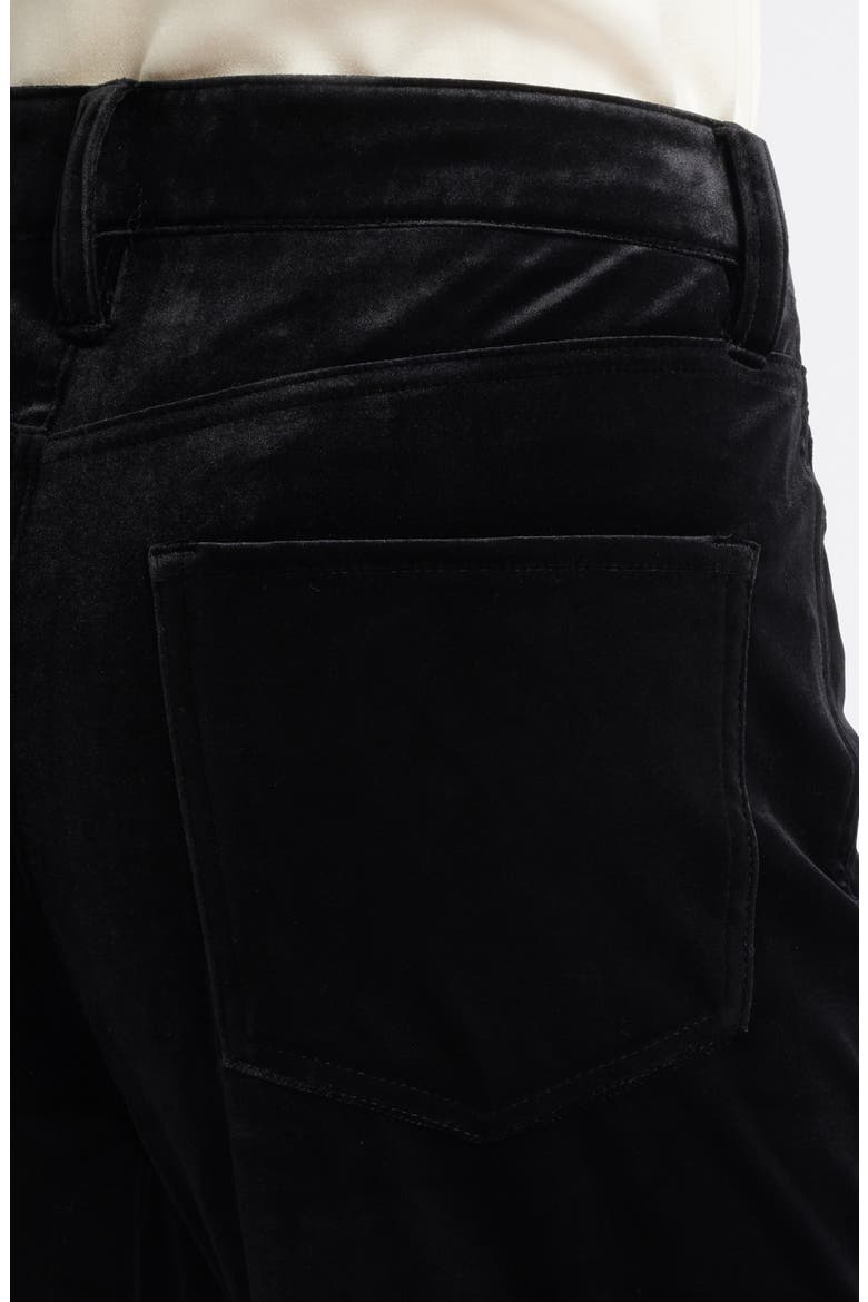 The Ollie Mid Waist Velvet Wide Leg Pants, Alternate, color, BLACK OUT