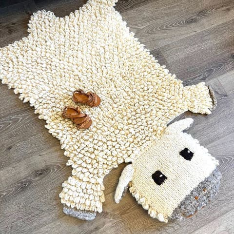 Organic Wool Play Mat + Nursery Rug | Sheep