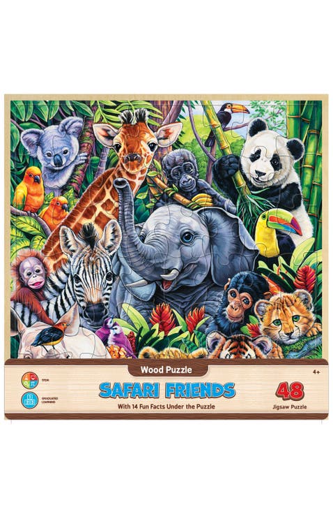 Safari Friends 48 Piece Wood Puzzle