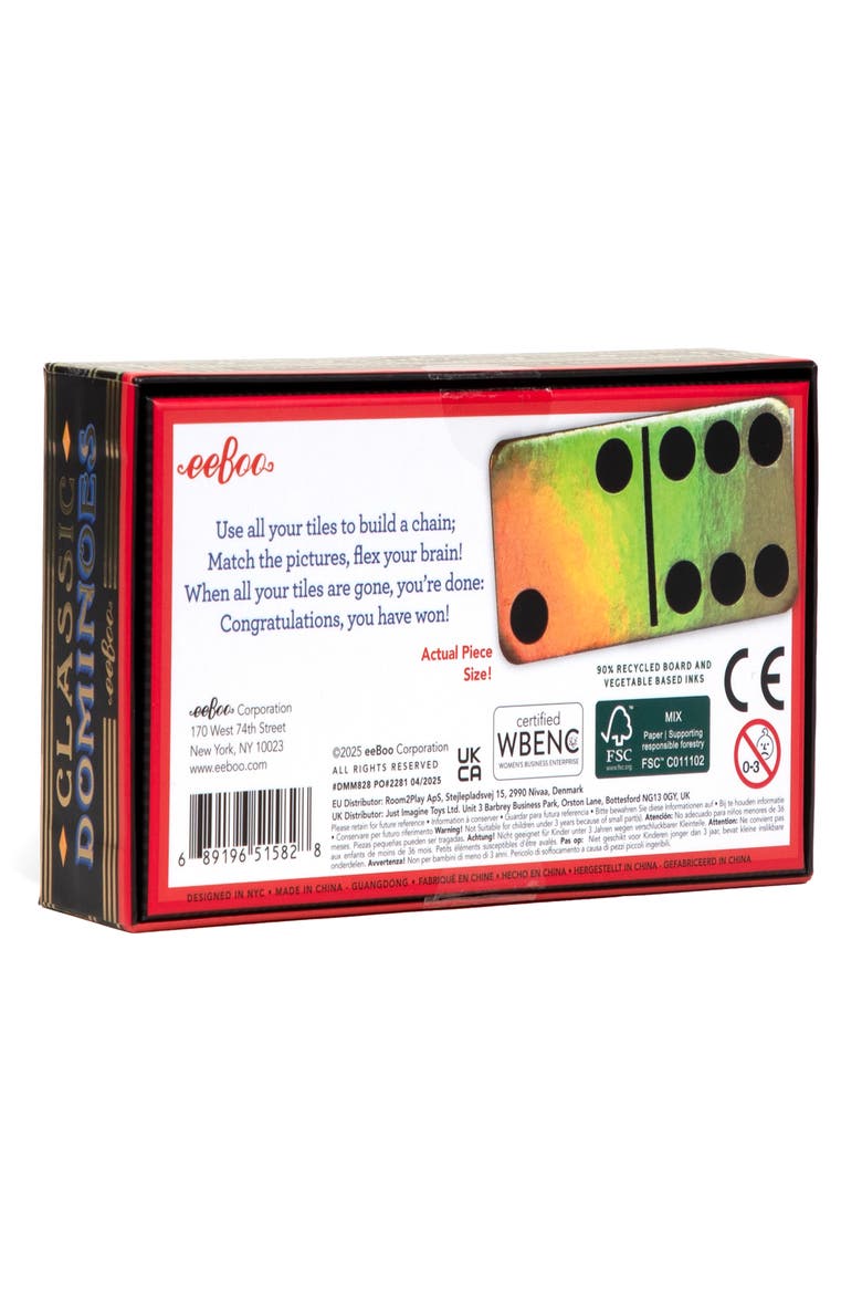 Mini Classic Dominoes, Alternate, color, MULTI