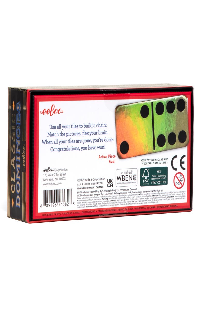 eeBoo Mini Classic Dominoes, Alternate, color, Multi
