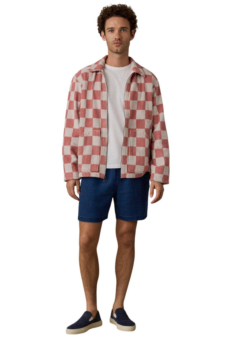 Cabana Apres Organic Cotton Terry Jacket, Alternate, color, RED SHELL BUFFALO