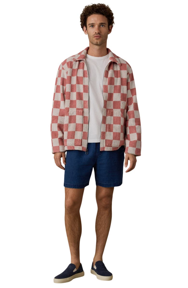 Faherty Cabana Apres Organic Cotton Terry Jacket, Alternate, color, Red Shell Buffalo