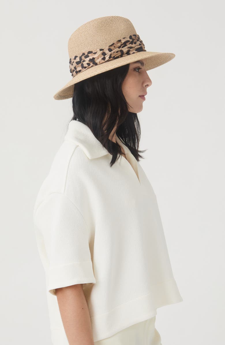 Eugenia Kim Courtney UPF 25+ Packable Straw Fedora, Alternate, color, Sand