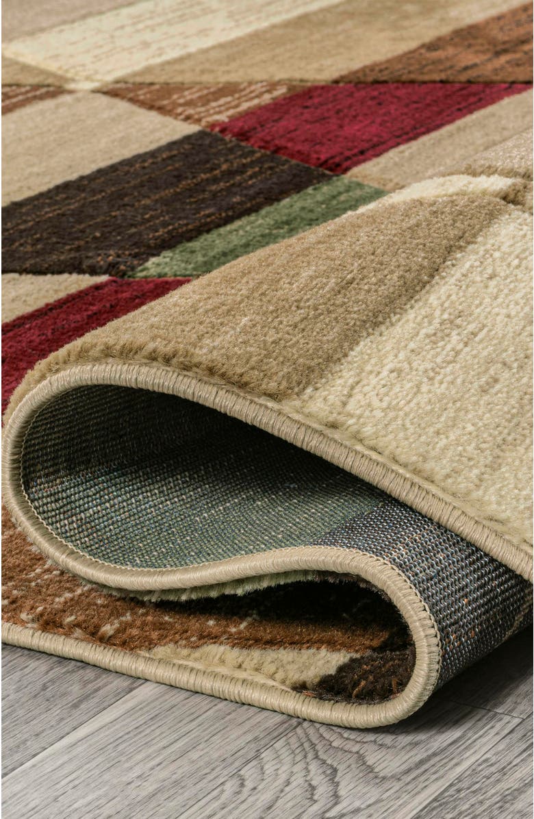 JONATHAN Y Kehoe Retro Diamonds Geometric Area Rug, Alternate, color, Red/Brown/Cream