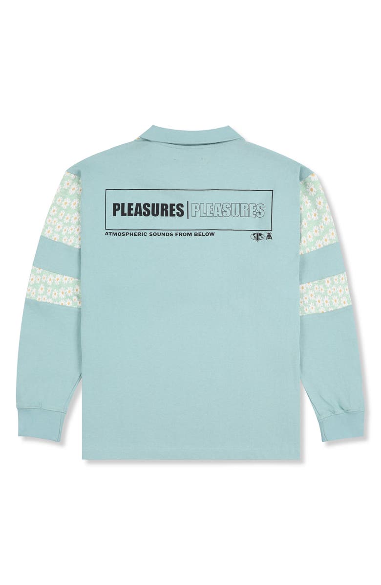 PLEASURES Sounds Cotton Rugby Polo, Alternate, color, Matcha