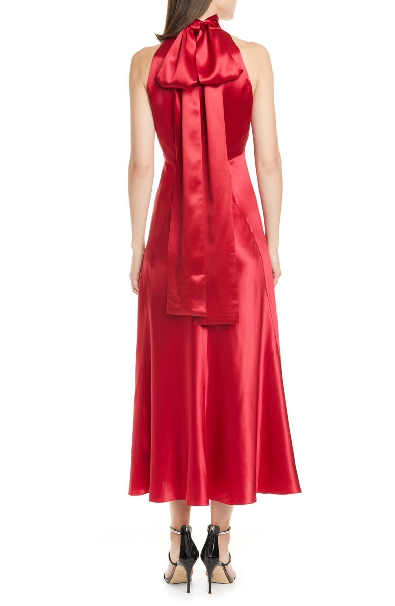 SALONI Michelle Silk Midi Dress, Alternate, color, 