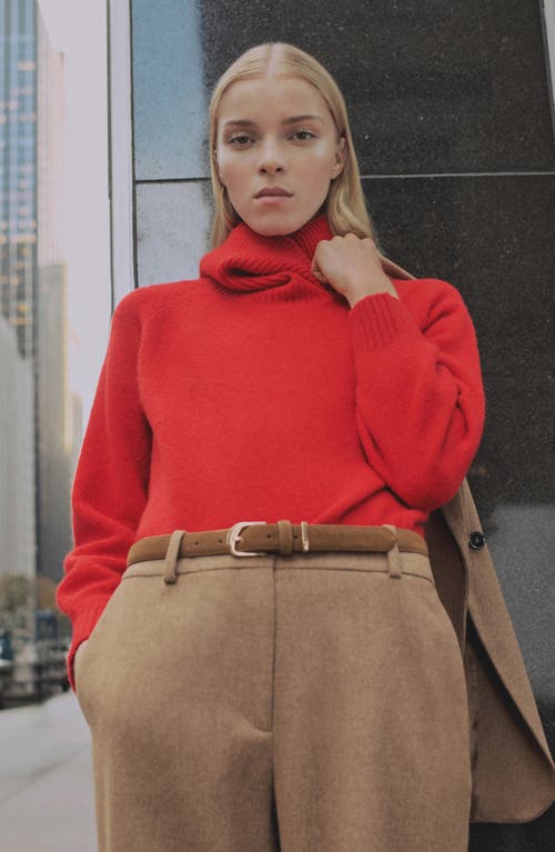 Shop Mango Turtleneck Sweater In Red