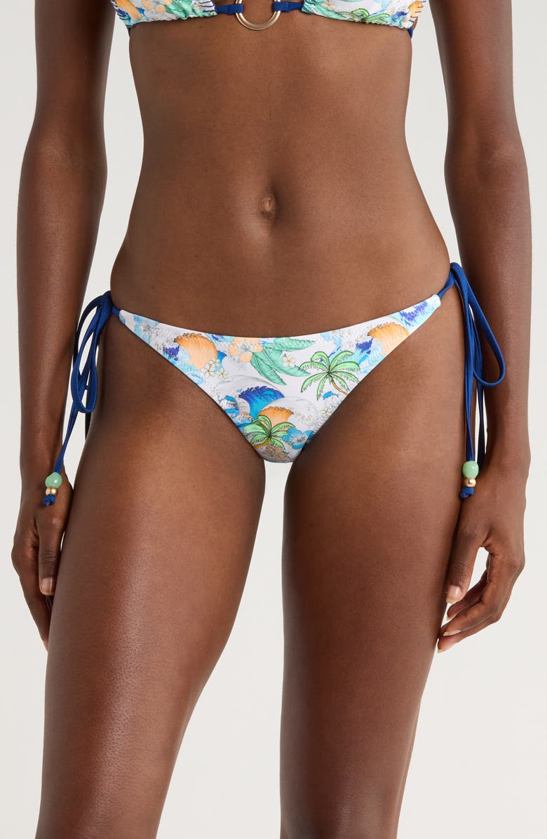 Kulani Kinis Side Tie Bikini Bottoms, Main, color, Blue Crush