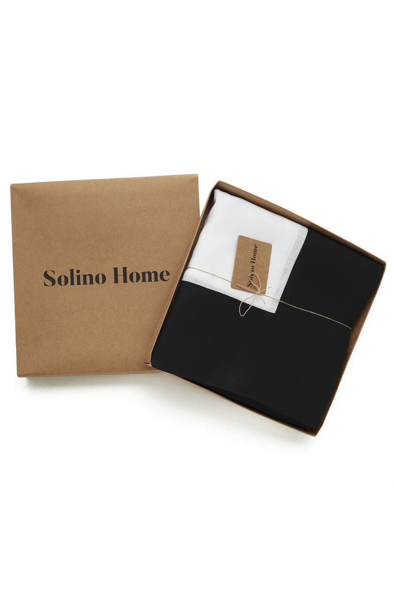 Solino Home Linen Tablecloth - Contempo, Alternate, color, Black And White