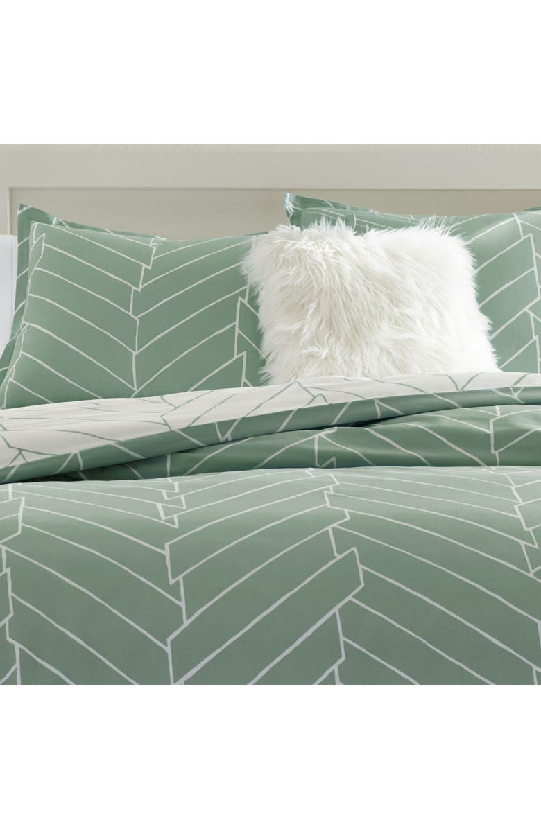 CITY SCENE Ceres Cotton Duvet Cover Set, Alternate, color, Light Pastel Green