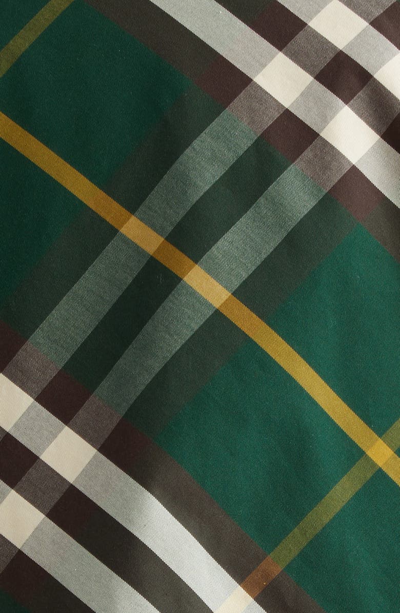 Burberry Check Water Resistant Gabardine Trench Coat with Removable Faux Fur Collar, Alternate, color, 