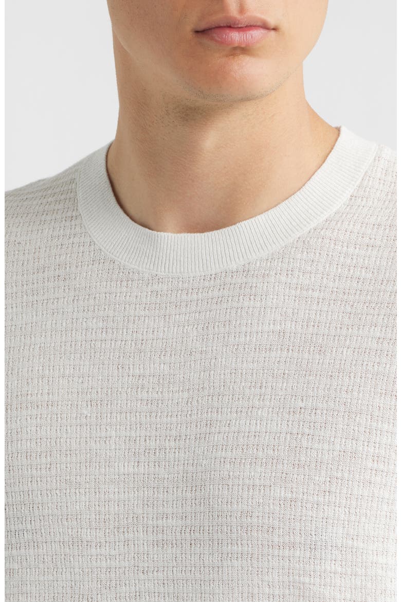 Kolben Pacific Short Sleeve Textured Knit Sweater, Alternate, color, WINTER IVORY