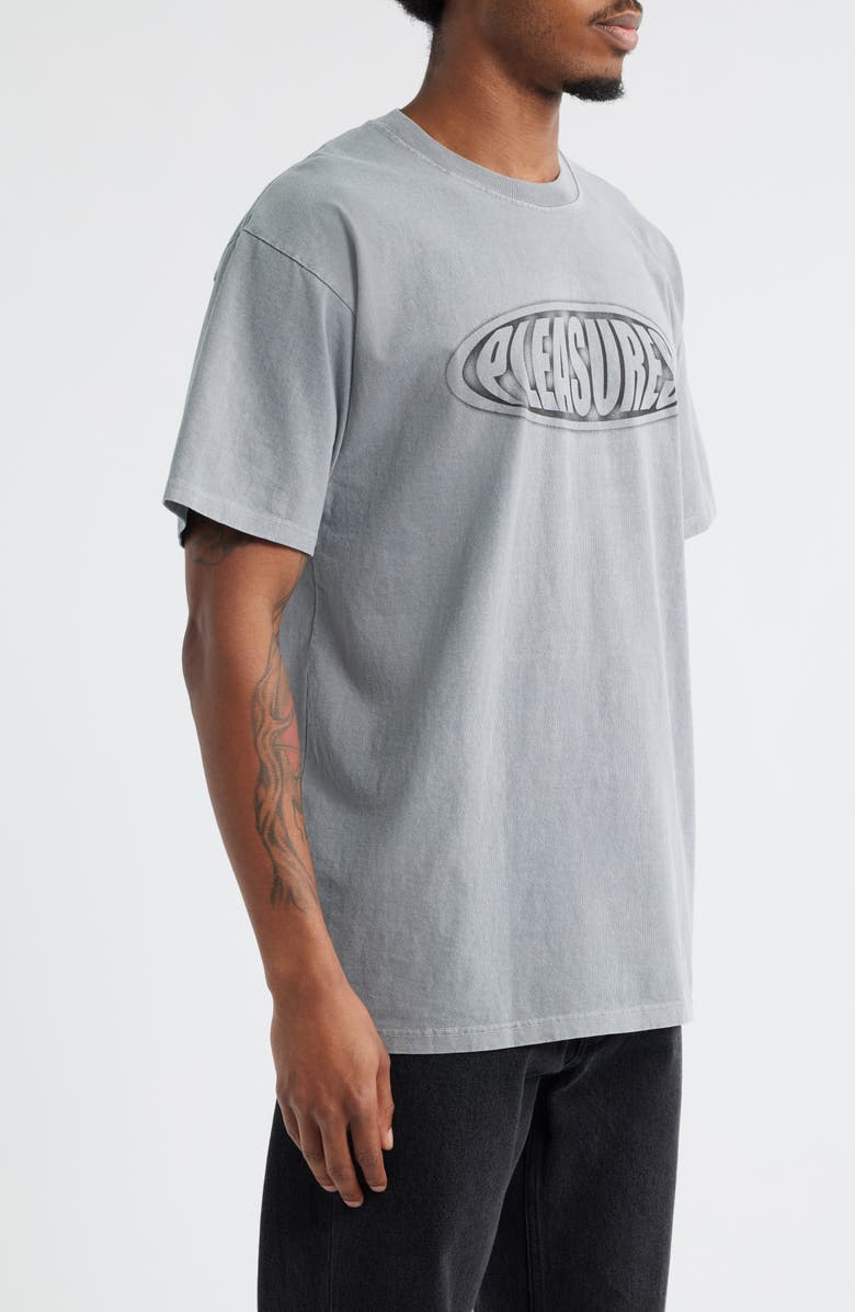 PLEASURES Sandblast Logo Graphic T-Shirt, Alternate, color,