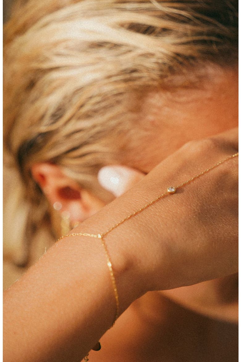 Bezel Hand Chain, Alternate, color, Clear