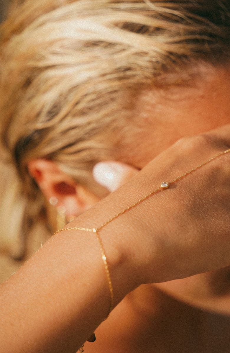 Joiana Jewelry Bezel Hand Chain, Alternate, color, Clear