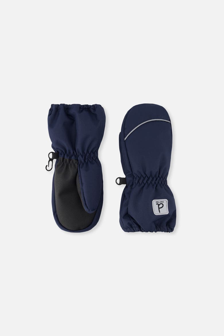 Play Rubberized Waterproof Palm Winter Mittens, Main, color, Navy Blue