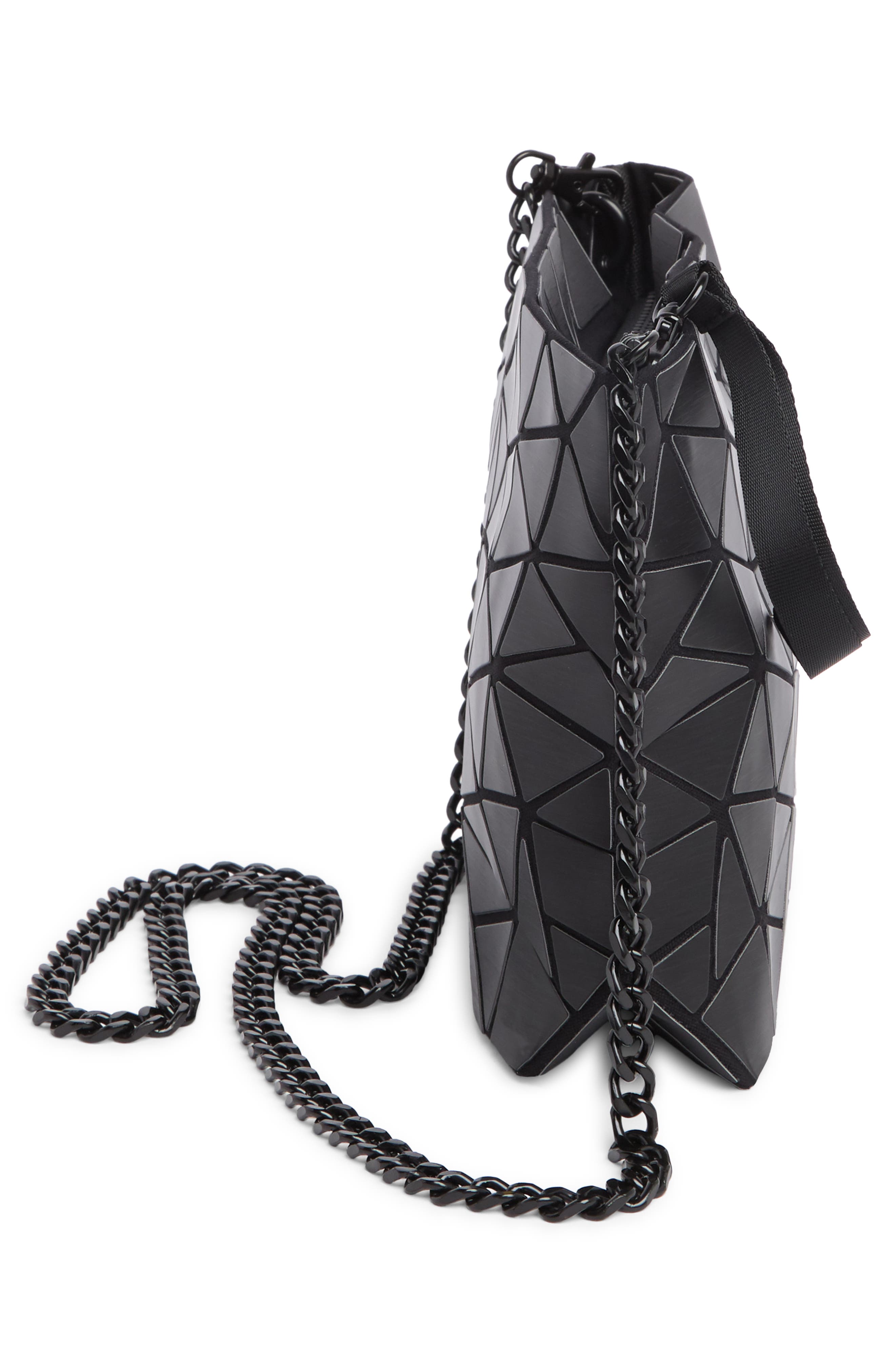 PATRIZIA LUCA Slanted Square Convertible Clutch, Alternate, color, Matte Black