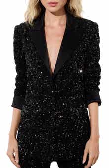 Alice + Olivia Justine Sequin Blazer