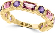 EFFY 14K Yellow Gold Pink Tourmaline & Amethyst Ring