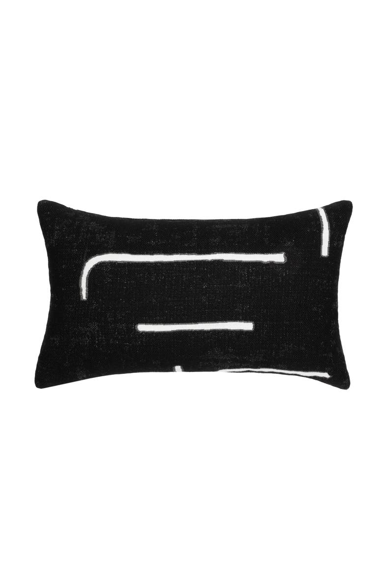 Elaine Smith Instinct Indoor & Outdoor Woven Accent Pillow, Main, color, Ebony