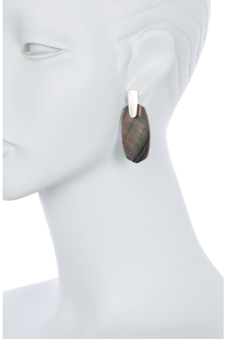 Aragon Drop Earrings, Alternate, color, RHOD BLACK MOP