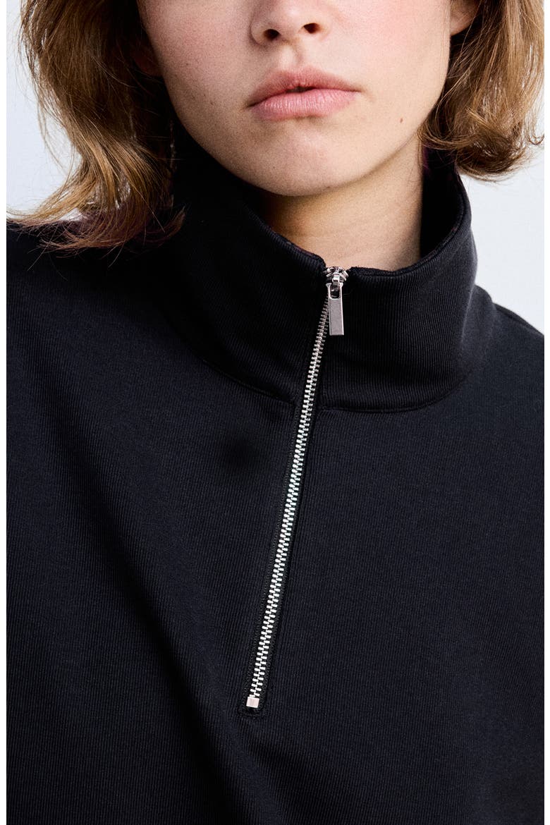 Quarter Zip Turtleneck Sweatshirt, Alternate, color, NAVY