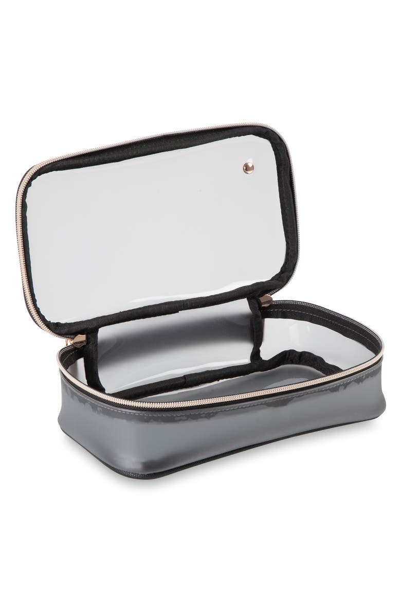 Medium Makeup Case, Alternate, color, BLACK