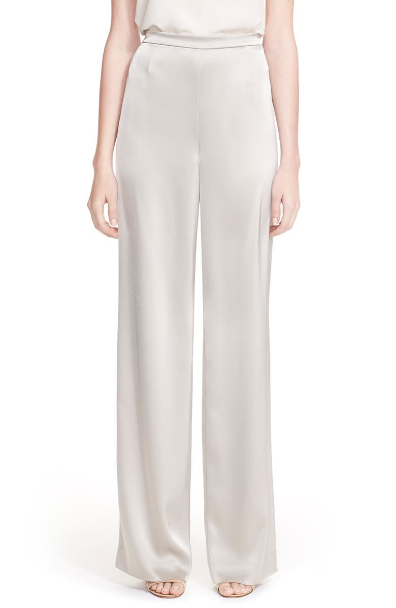 St. John Collection 'Kate' Liquid Satin Pants, Main, color, 