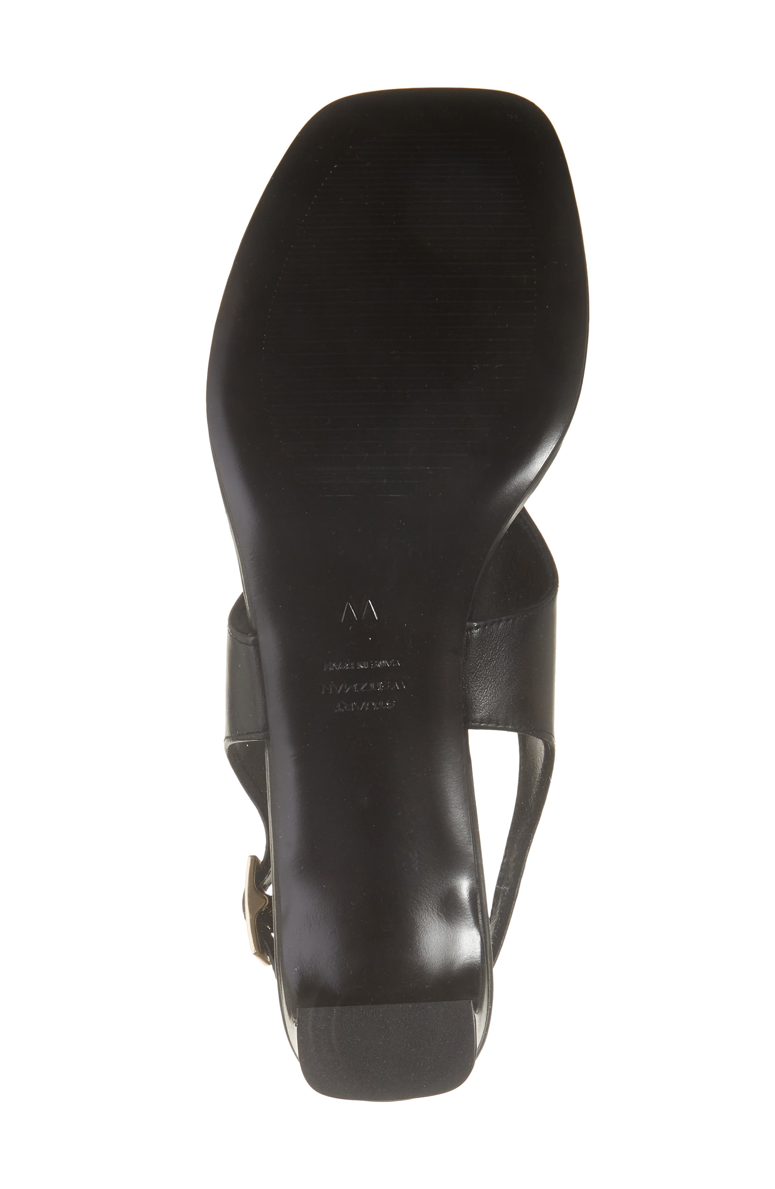 Stuart Weitzman Ankle Strap Sandal, Alternate, color, Black